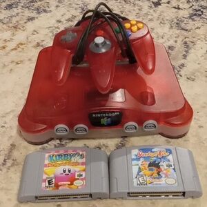 Nintendo 64 console with 2 games